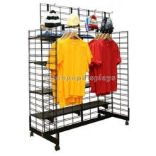 Clothes Shop Decoration Grid Wall Metal Furniture Freestanding Boutique Equipment Garment Display Rack